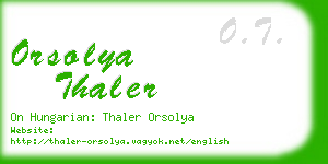 orsolya thaler business card